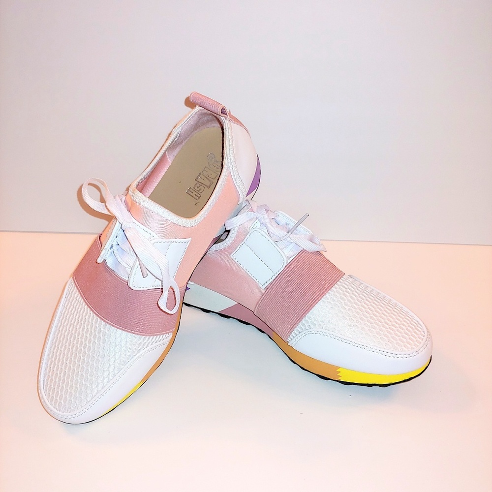 Brash White/Pink Sneakers Women's Size 7 1/2